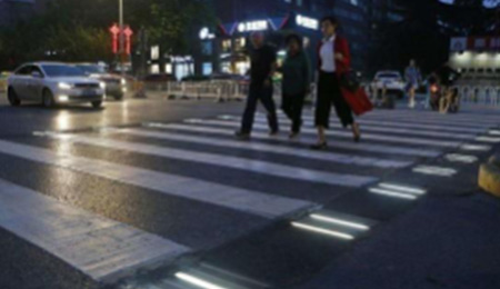 Smart solar road stud marker crosswalk device 
