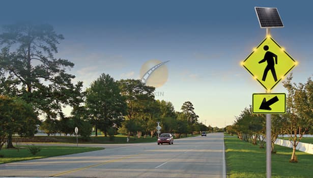 Eco-friendly solar prohibitory traffic sign (circular, red border) by NOKIN—active LED illumination enhances safety in low light, cuts 50kg CO2/year, $20/year maintenance vs $80 for traditional signs. Reliable during power outages.