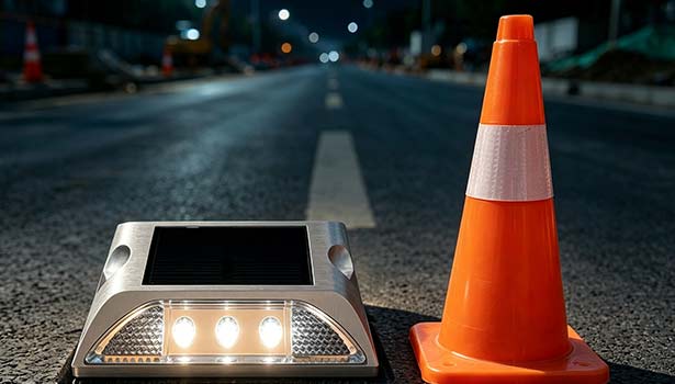 solar-road-studs-vs-traffic-cones