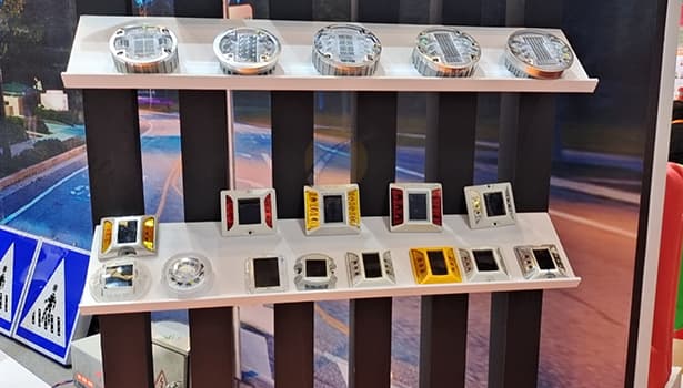 Assorted NOKIN solar road stud models (round, rectangular) for road safety & traffic marking