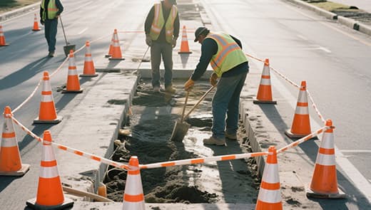 traffic-cone-placement-for-work-zones