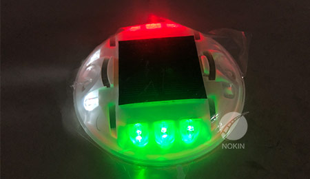 solar road stud on road