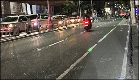 What is the purpose of solar road studs?