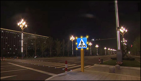 solar road studs marker in Pedestrian Crossing System