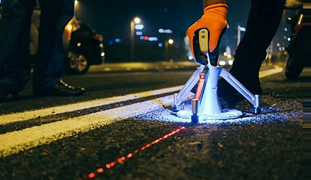 Install LED cat eyes