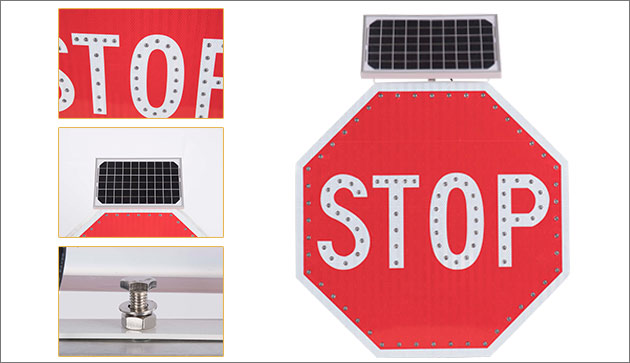 Solar LED Stop Sign