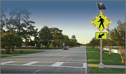 Solar Powered Pedestrian Crossing