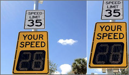 solar speed limited sign