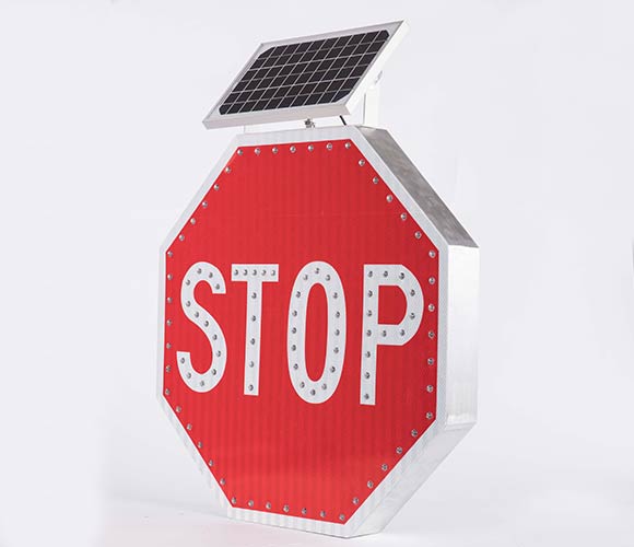 solar led stop sign