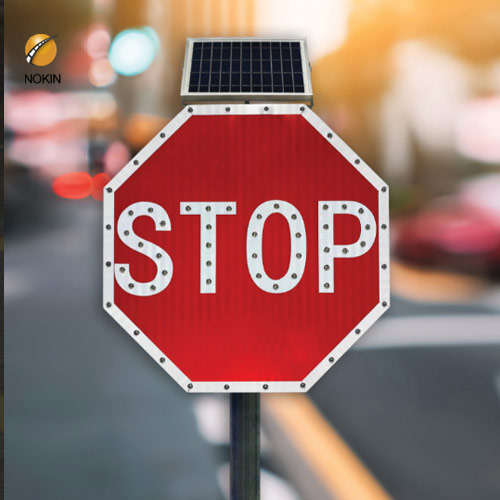 Customized solar flashing led stop sign R1-1