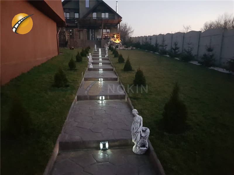 NOKIN Solar Road Stud Lights Are Installed In Villa