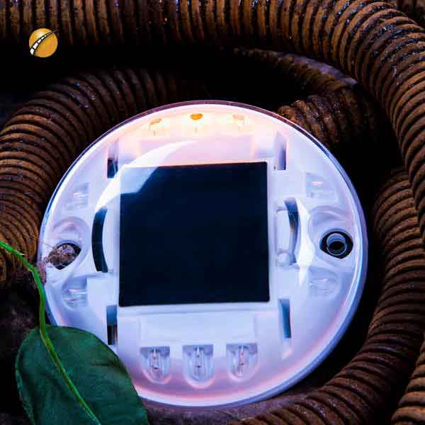 solar road stud tunnel tempered glass wired