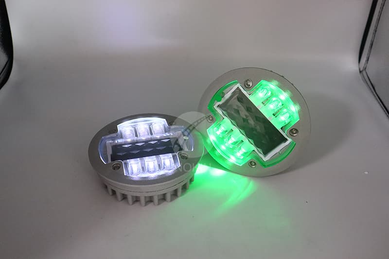 Depressible Metal Solar Road Studs Motorway Cats Eyes Road Markings Device for Safety Driving