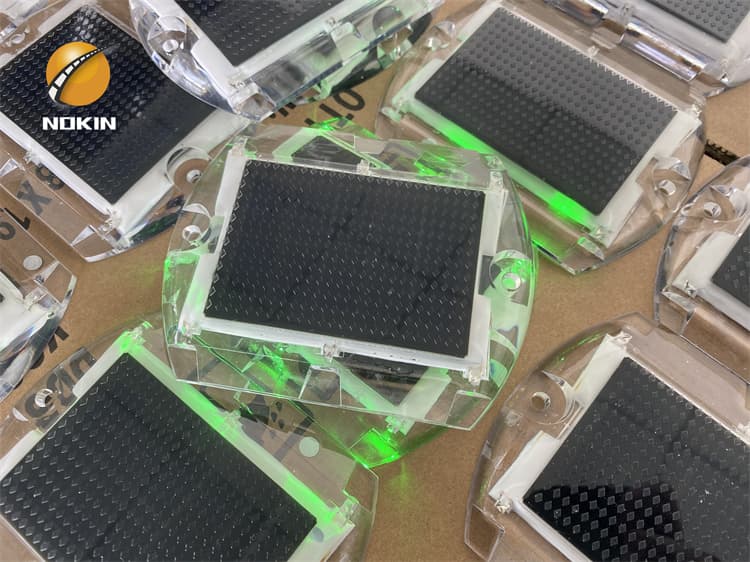 NOKIN green solar road studs installed in the park