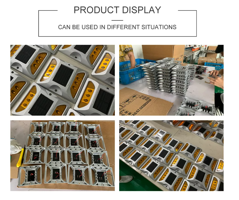 aluminum embedded in ground solar road stud light