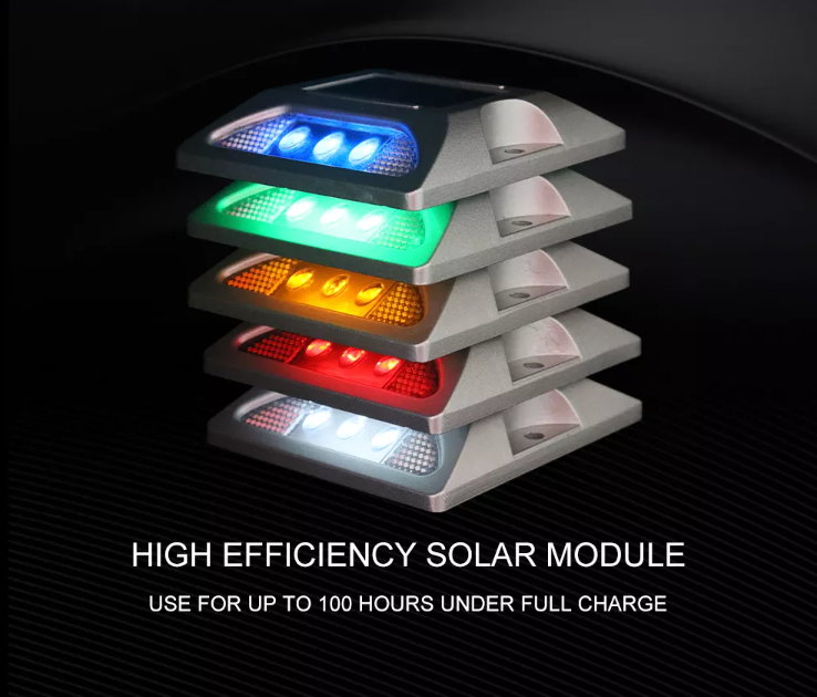 aluminum embedded in ground solar road stud light